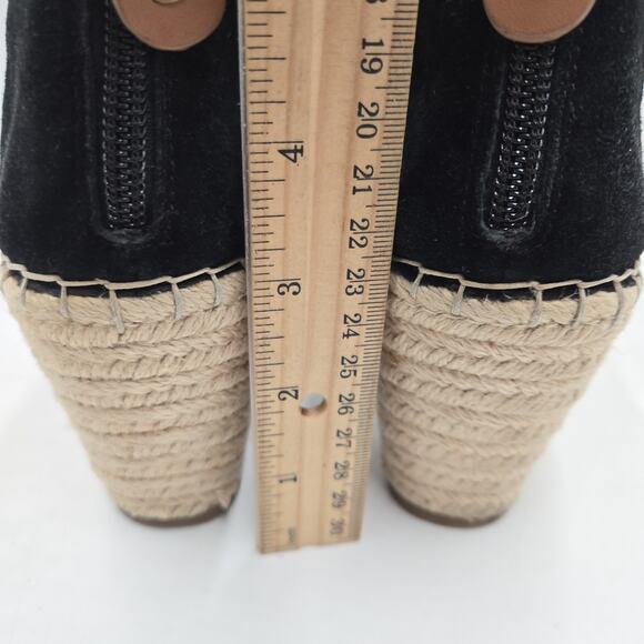 Gentle Souls Kenneth Cole Women's Espadrille Wedge Sandals Black Size 9 M Peep - Picture 5 of 6